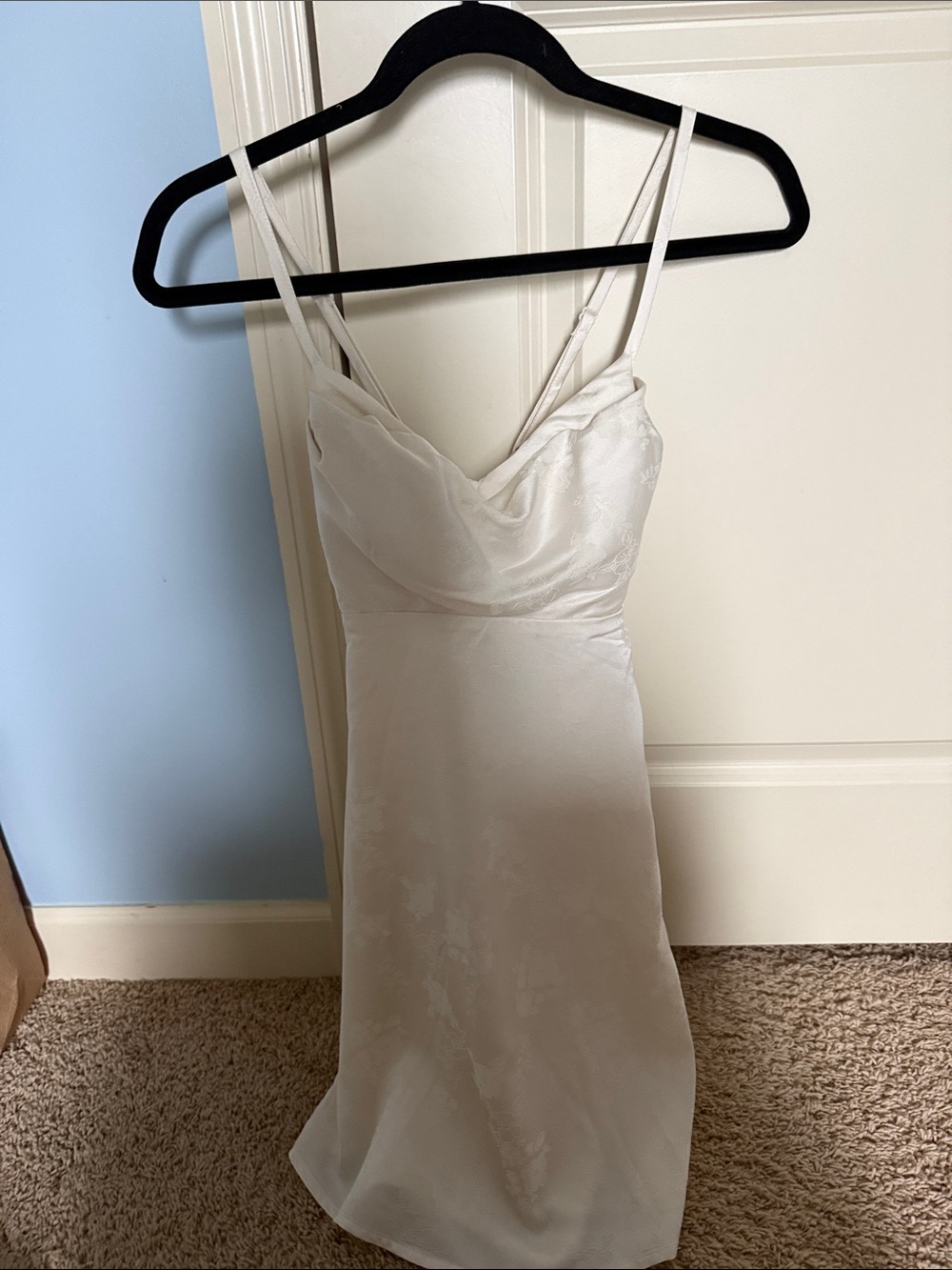 wild fable Ivory Satin Mini Slip Dress